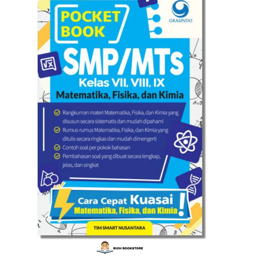 Pocket book SMP/MTs Matematika, Fisika, dan Kimia
