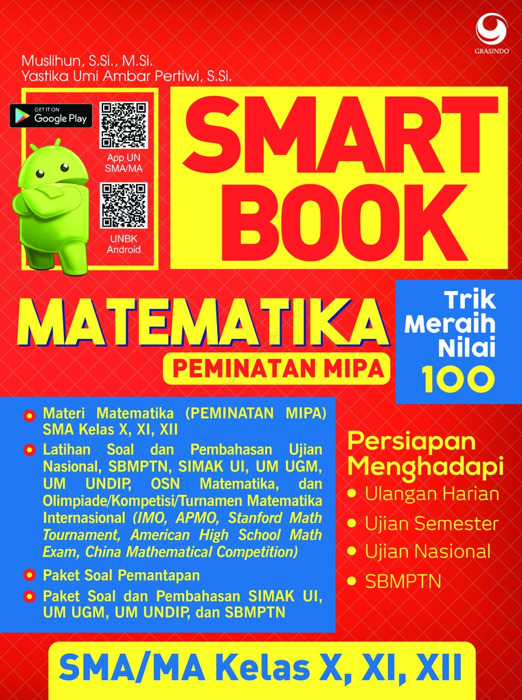 Smart book matematika peminatan MIPA :  SMA/MA kelas X, XI, XII