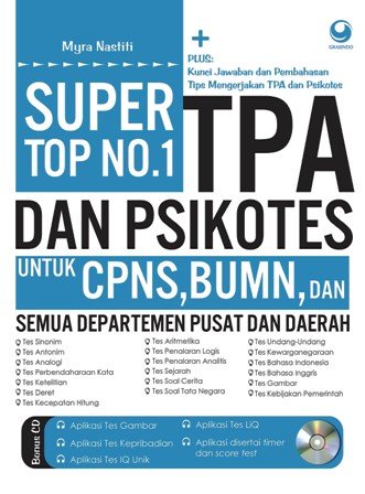 Super top no. 1 TPA dan psikotes untuk CPNS, BUMN dan semua departemen pusat dan daerah