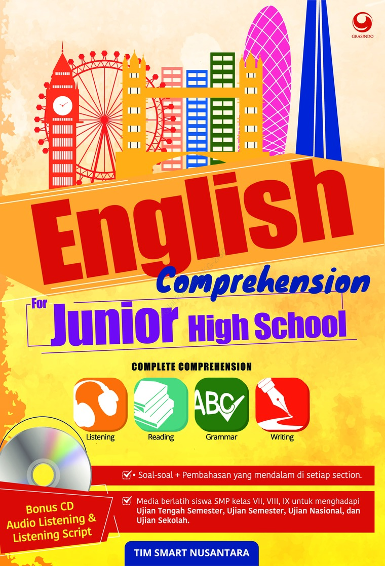 English Comprehension For Junior High School :  Listening, Reading, Writing and Grammar
