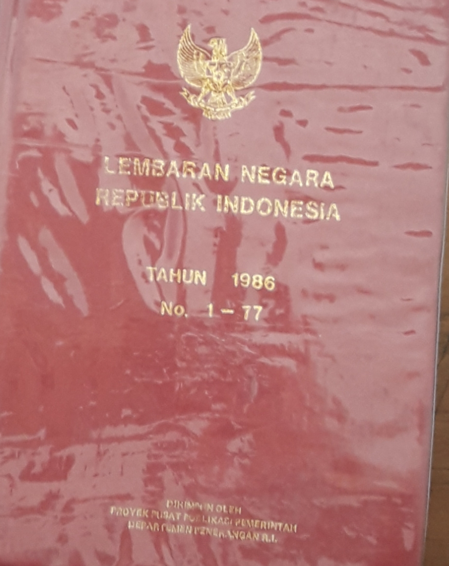Lembaran negara Republik Indonesia tahun 1986 no 1 - 77