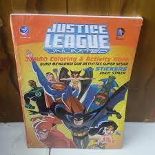 Justice league unlimited :  buku mewarnai dan aktivitas super besar
