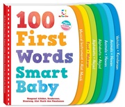 100 First words smart baby:Mengenal alfabet, kendaraan, binatang, alat musik dan makanan