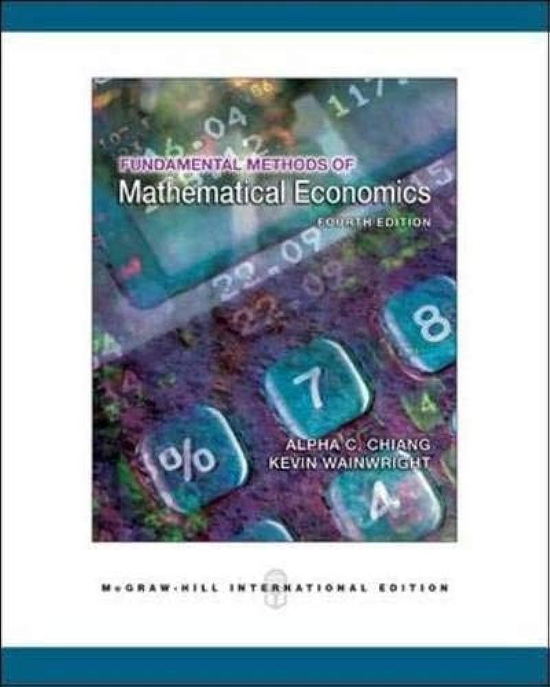 Fundamental methods of matematical economics