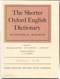 The shorter Oxford English dictionary