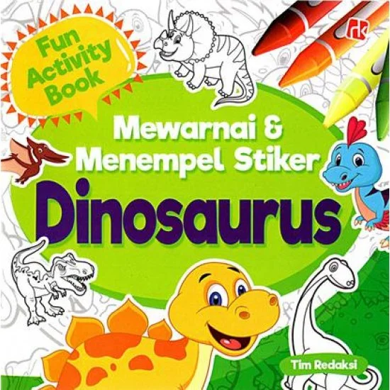 Mewarnai & Menempel Stiker Dinosaurus