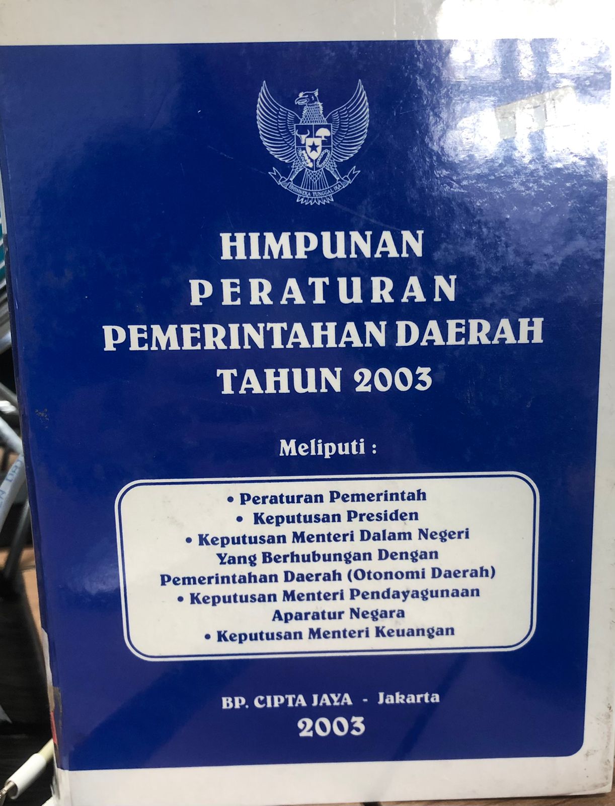 Himpunan peraturan pemerintahan daerah tahun 2003