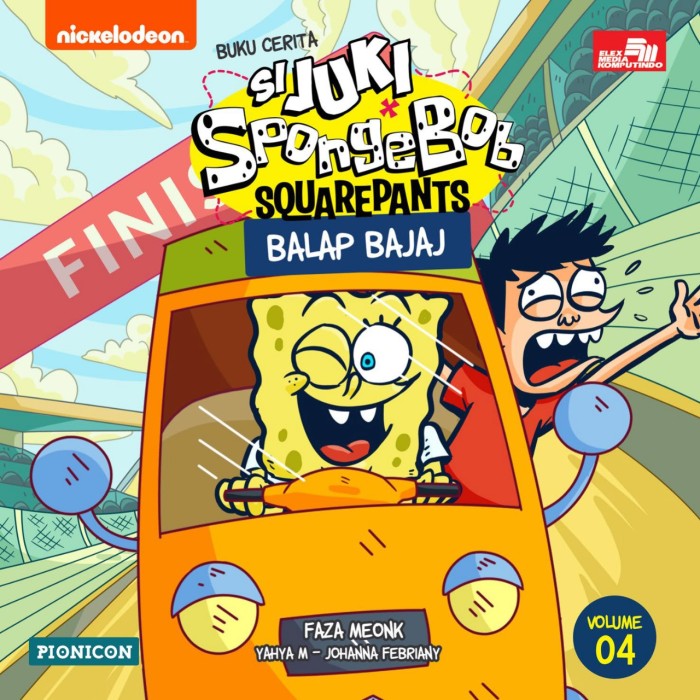 SpongeBob Squarepants x si Juki :  balap bajaj