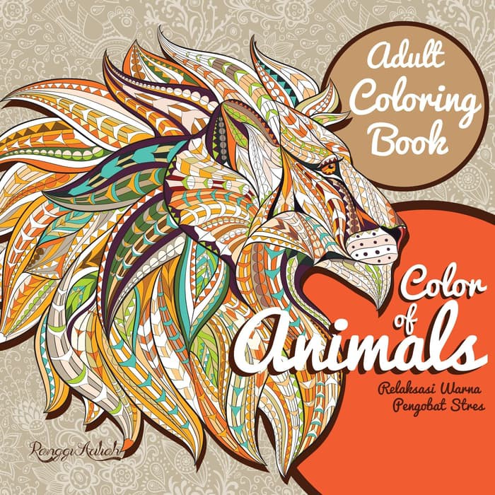 Adult coloring book: color of animals