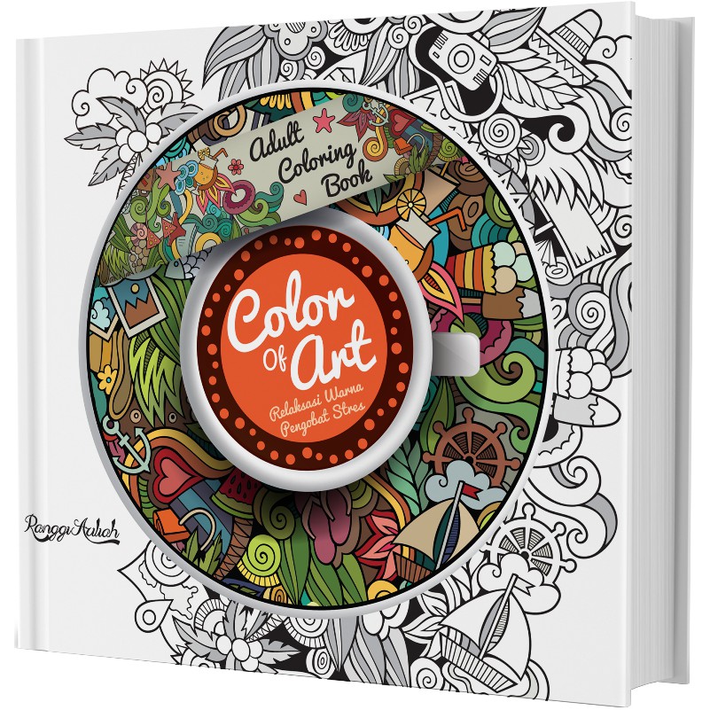 Adult coloring book: color of art