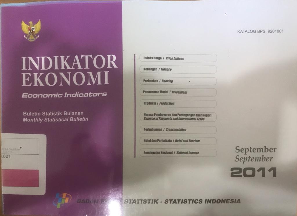 Indikator Ekonomi : Buletin Statistik Bulanan :  September 2011