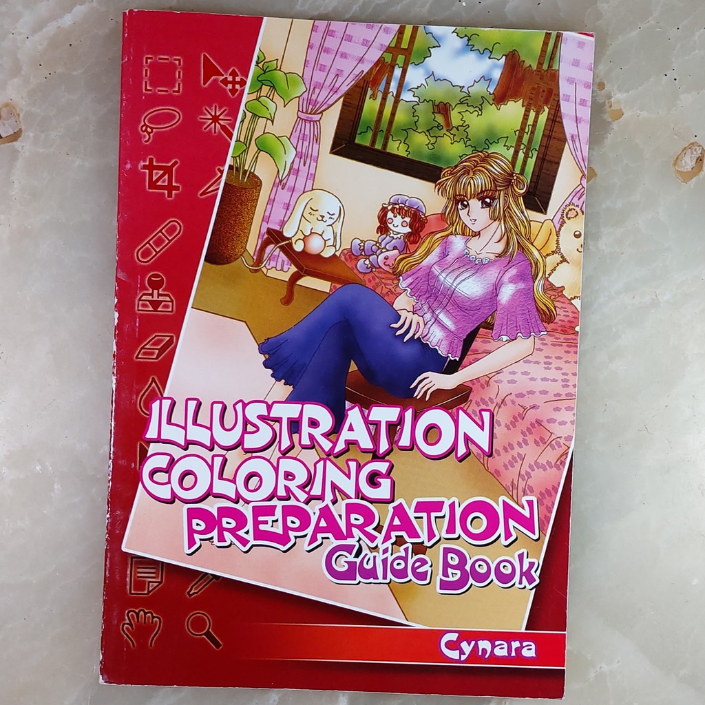 Illustration coloring preparation guide book
