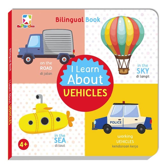 Bilingual Book I Learn About Vehicles
