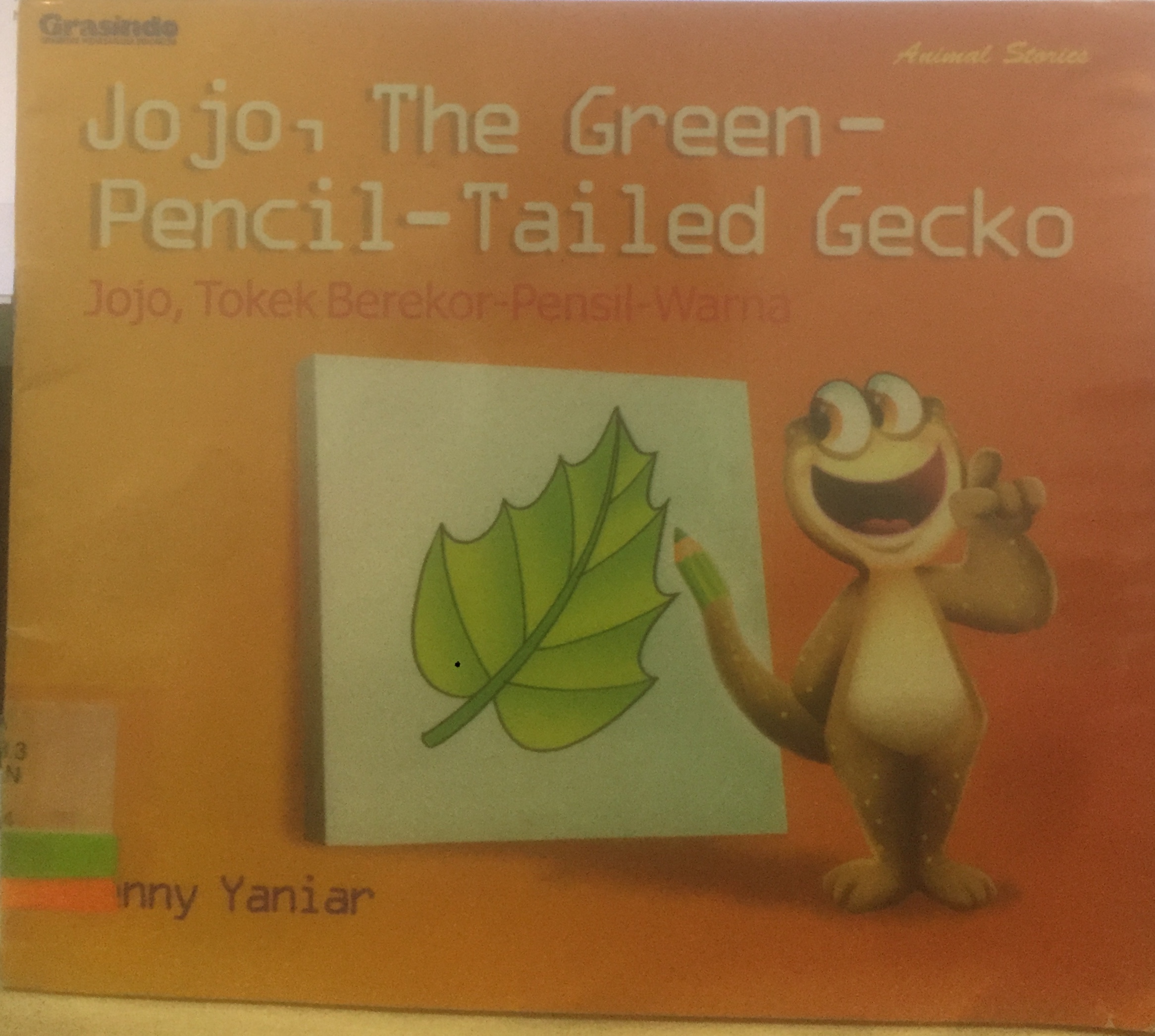 Jojo, the Green-Pencil-Tailed Gecko :  Jojo, Tokek Berekor-Pensil Warna