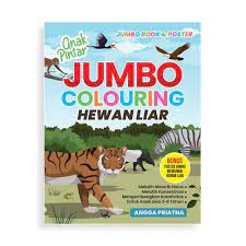 Anak pintar jumbo colouring hewan liar