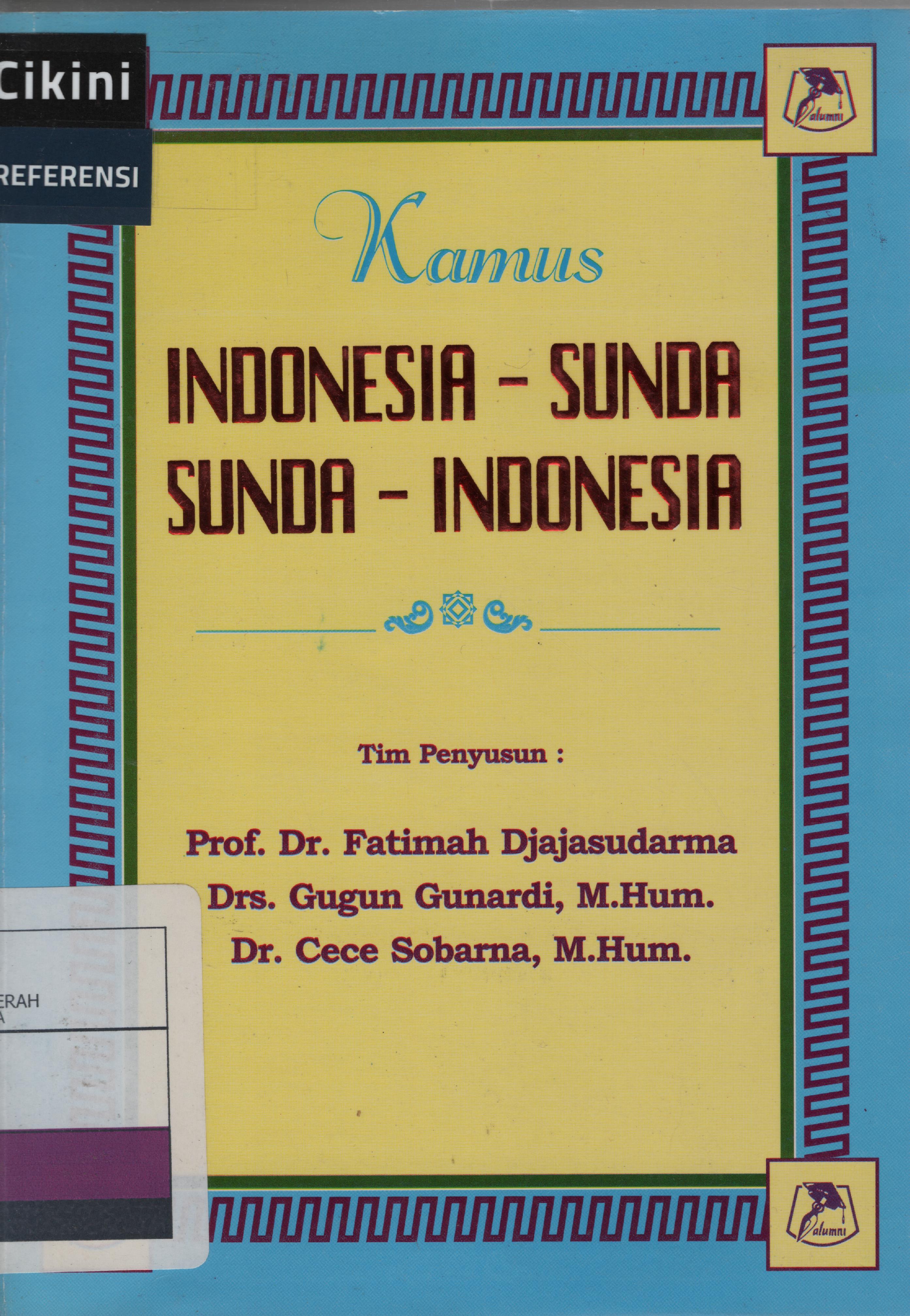 Kamus Indonesia-Sunda Sunda-Indonesia
