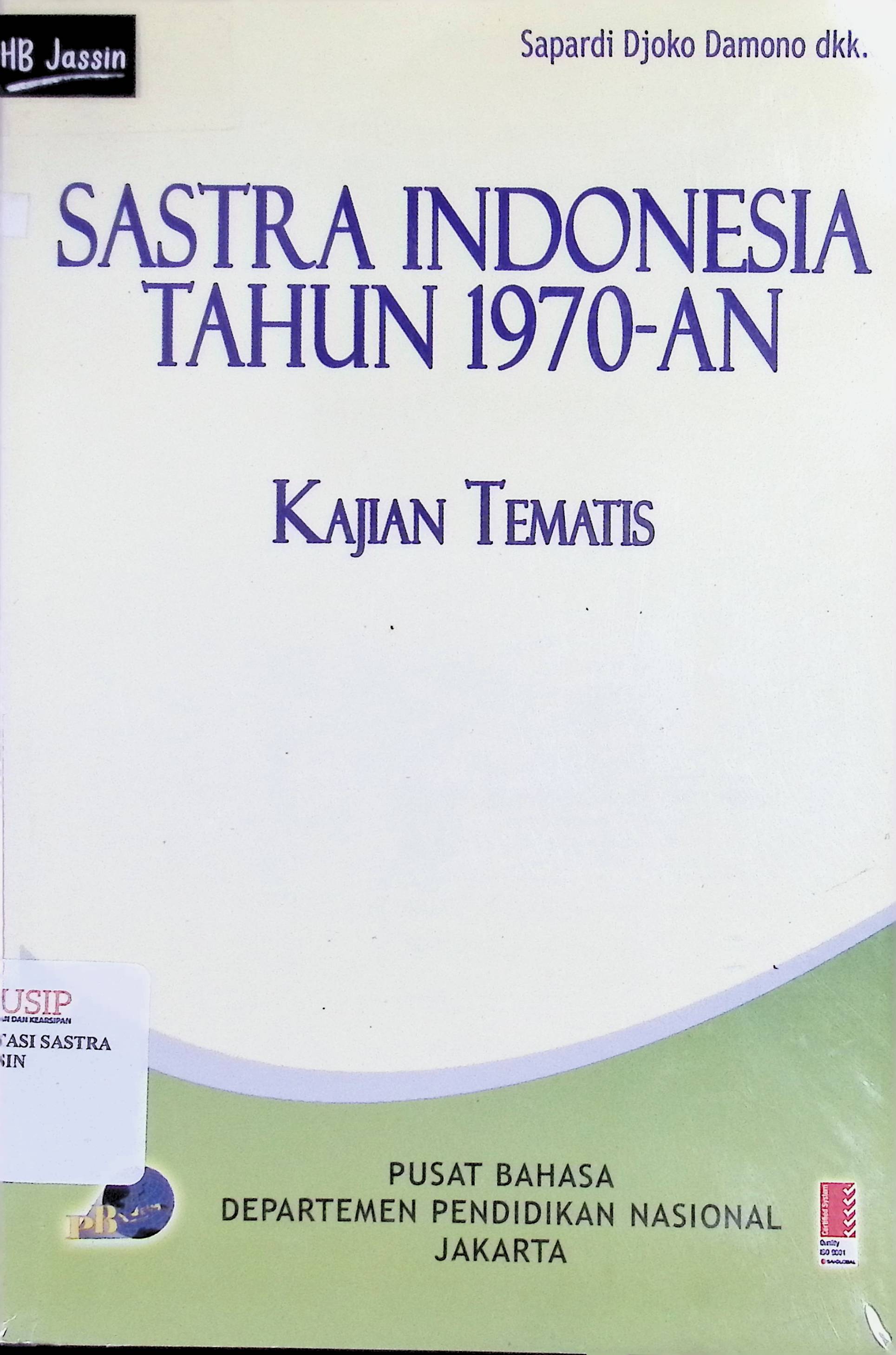 Sastra Indonesia tahun 1970-an: tematis