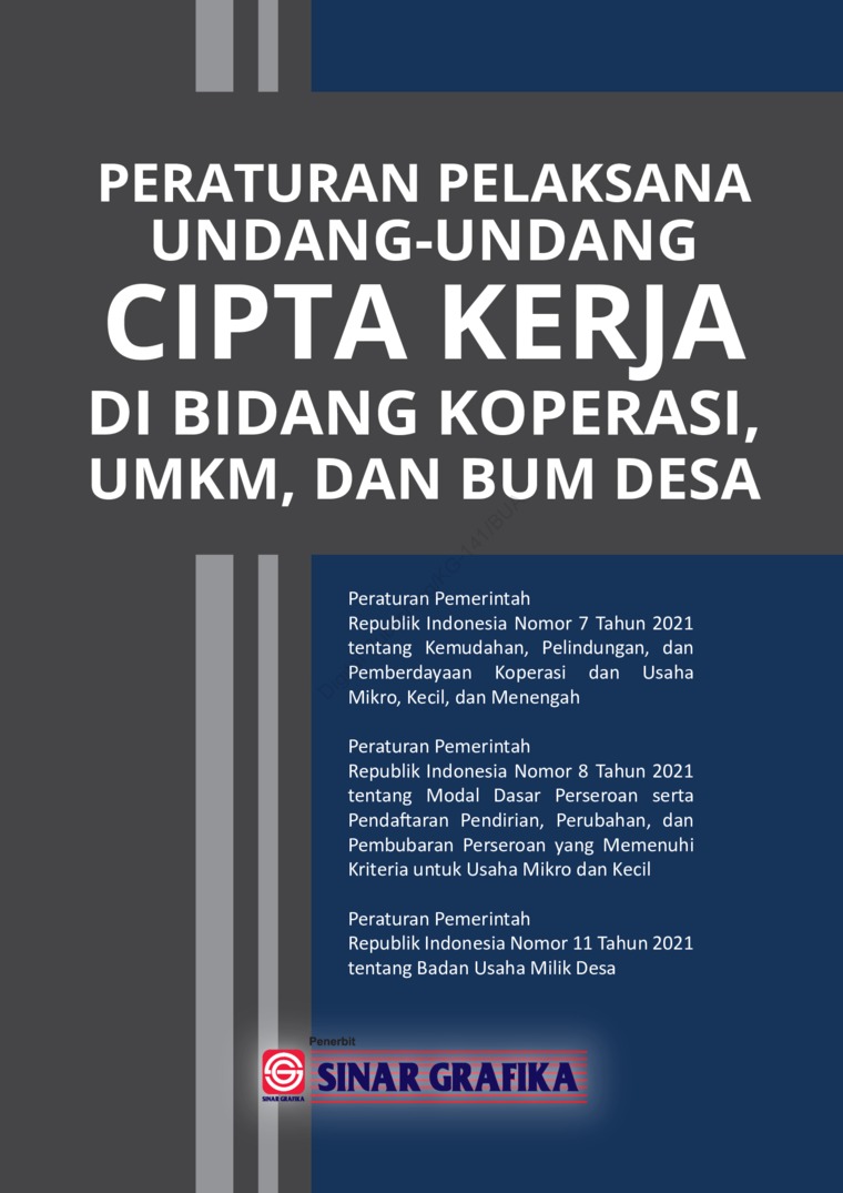 Peraturan pelaksana undang-undang cipta kerja di bidang koperasi, UMKM, dan BUM desa