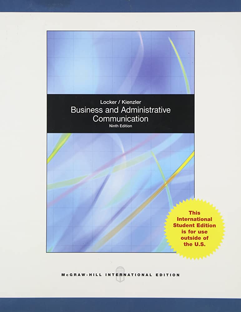 Business and administrative communication, ninth edition