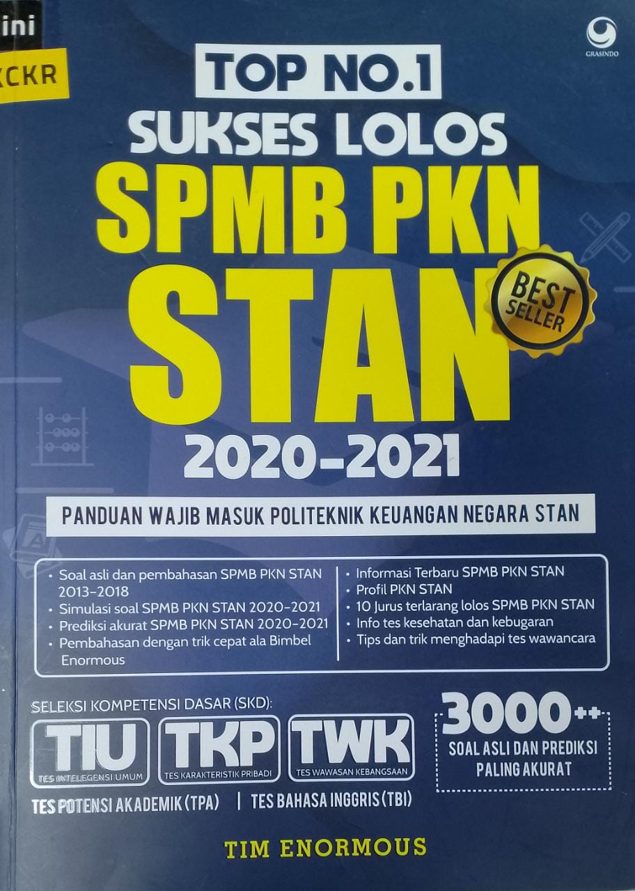 Top No.1  sukses lolos SPMB PKN STAN 2020-2021