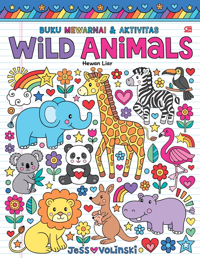 Wild animals = Hewan liar :  Buku mewarnai & aktivitas
