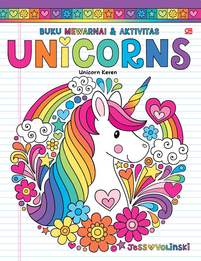 Unicorns = Unicorn keren :  Buku mewarnai & aktivitas