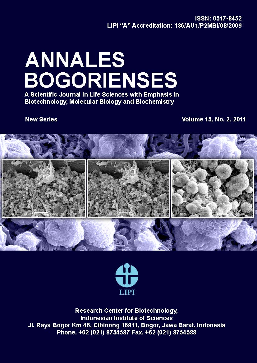 Annales bogorienses :  new series a scientific journal in life sciences with emphasis in biotechnology, molecular biology, and biochemistery Vol.15, No.2