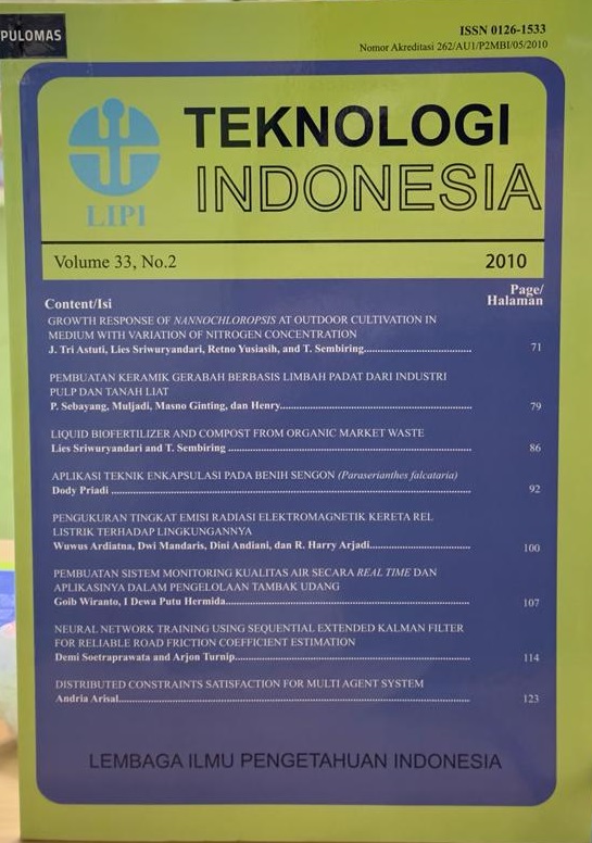 Teknologi Indonesia Vol.33 No.2