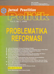 Jurnal penelitian politik Vol.5 No.1 2008
