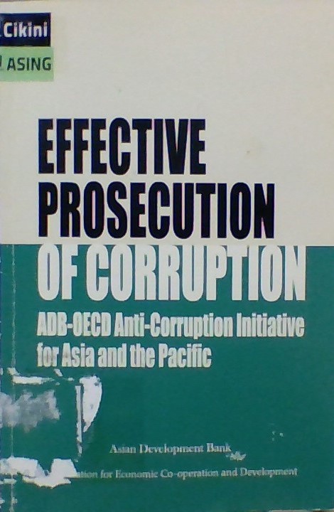 Effective prosecution of corruption