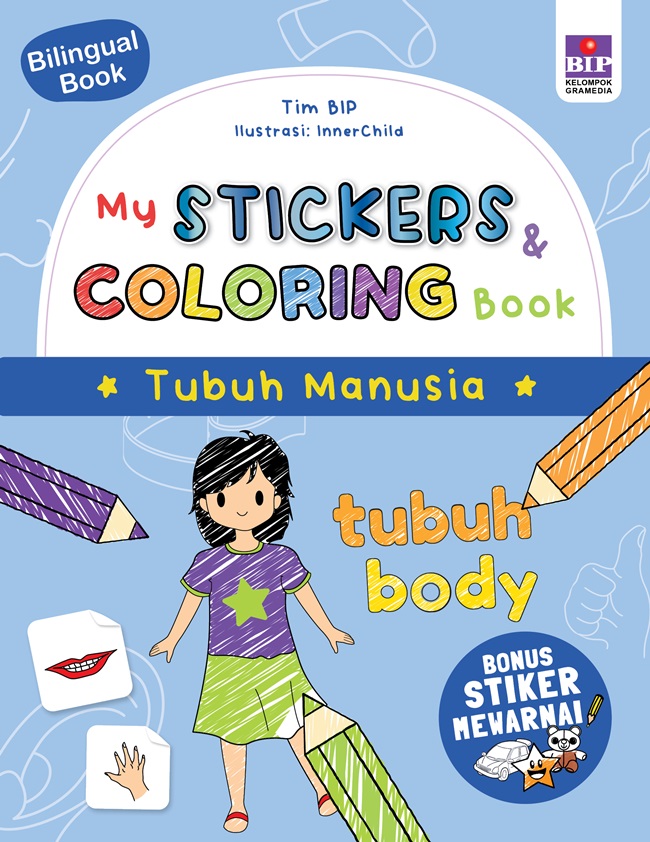 My stickers & coloring book : tubuh manusia