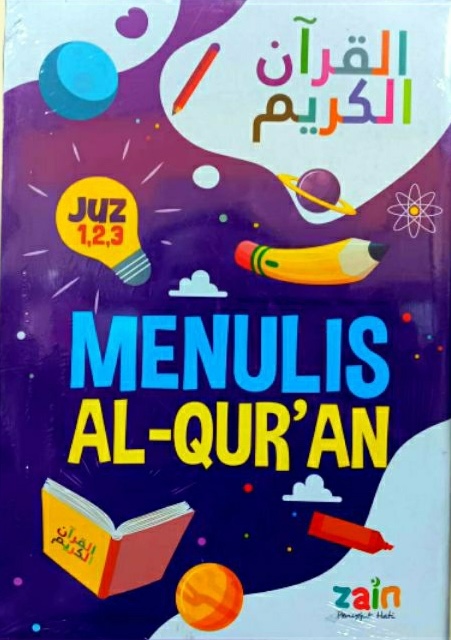 Menulis al-Qur'an juz 1, 2, dan 3