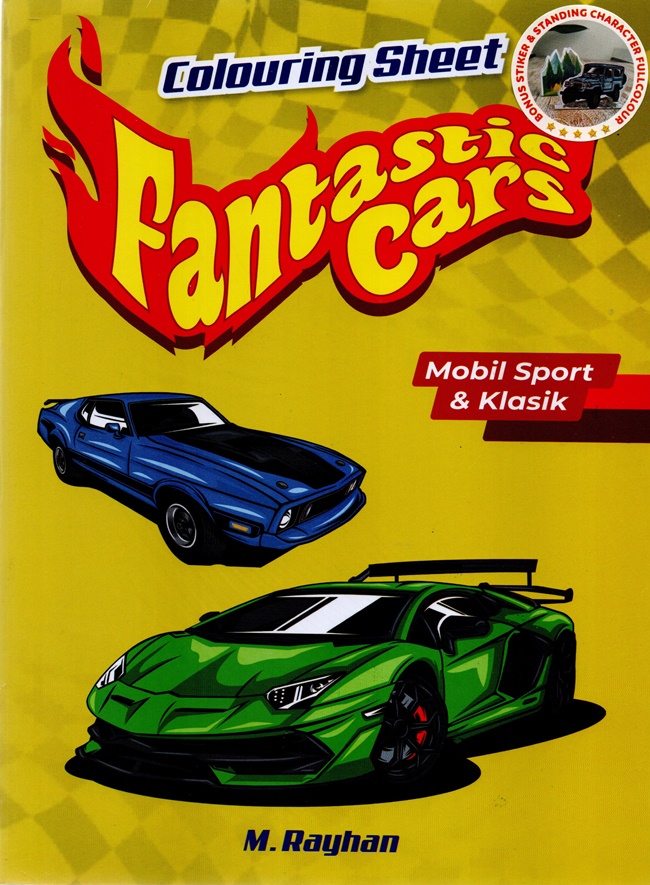 Colouring sheet fantastic cars mobil sport & klasik