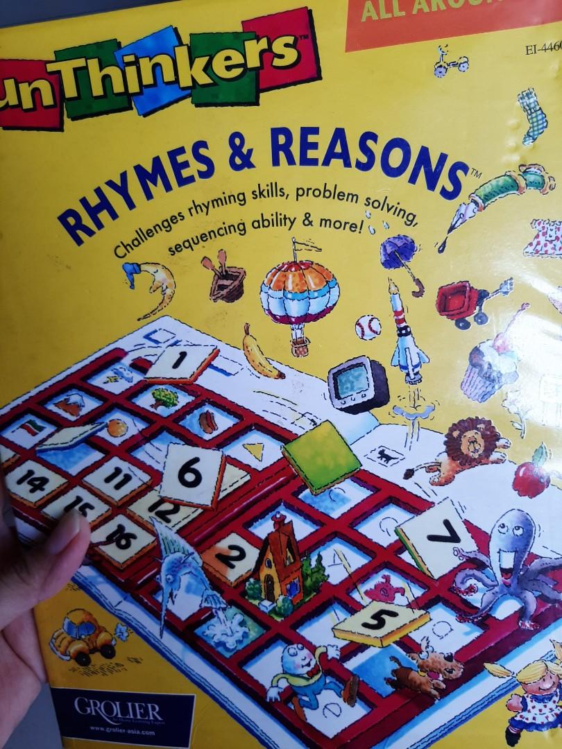 Rhymes & Reasons :  challenges rhyming skills, problem solving, sequencing ability & more!