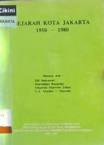 Sejarah kota Jakarta 1950-1980