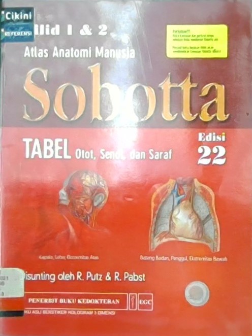 Sobotta jilid 1 & 2 :  atlas anatomi manusia