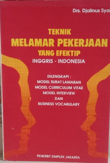 Teknik Melamar Pekerjaan yang Efektip :  inggris-indonesia