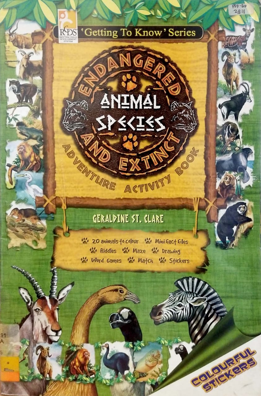 Animal species endangered and extinct adventure activity book