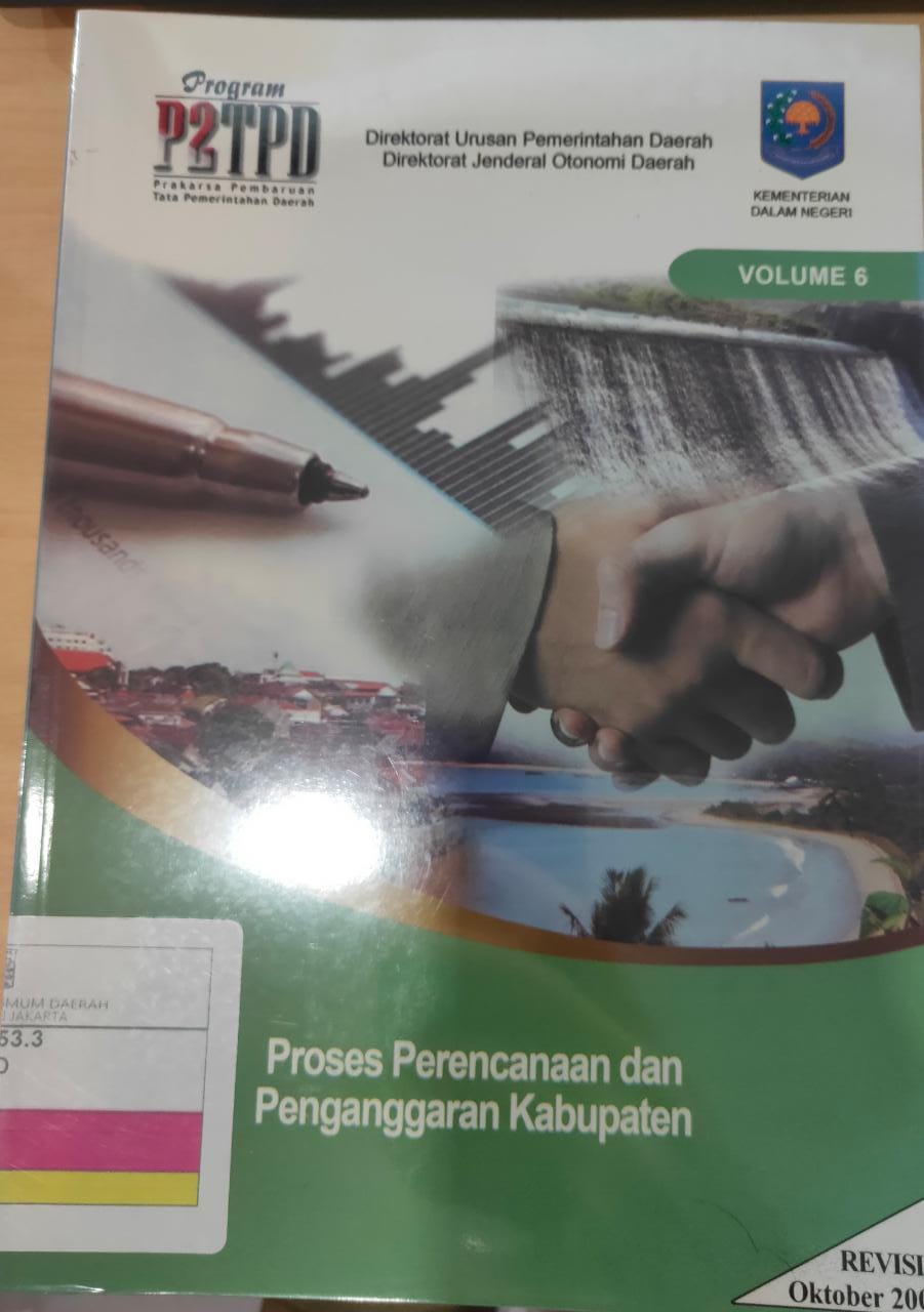 Program P2TPD Vol 6 :  Proses Perencanaan dan Penganggaran Kabupaten