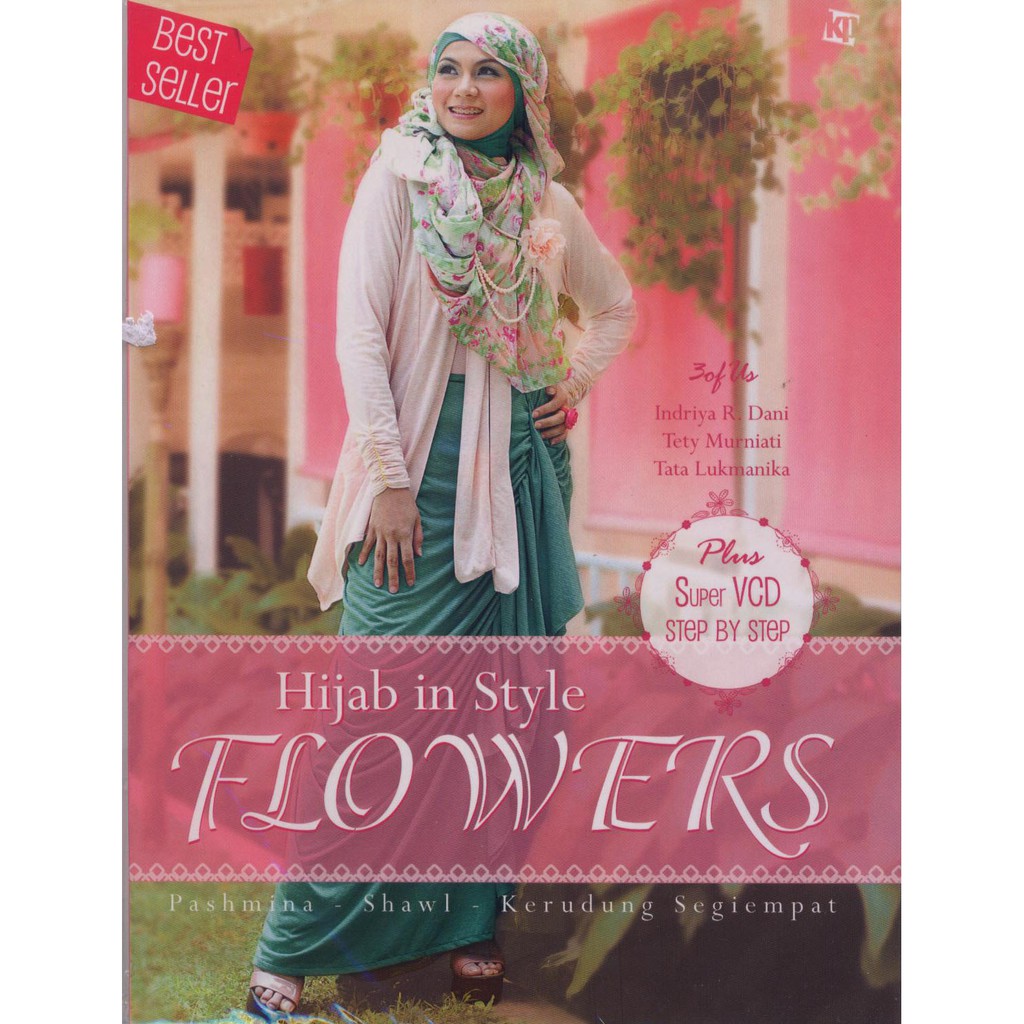 Hijab in style flowers :  pashmina - shawl - kerudung segiempat