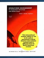 Operations management for competitive advantage with global cases