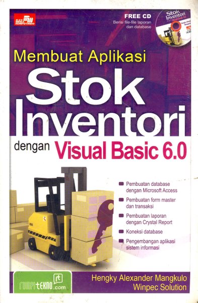 Membuat aplikasi stok inventori dengan visual basic 6.0.