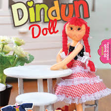 Dindun doll :  Boneka flanel dengan rambut wol