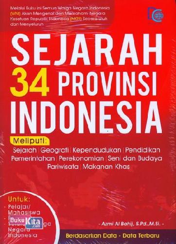 Sejarah 34 provinsi Indonesia meliputi : sejarah geografi, kependudukan, pendidikan, pemerintahan, perekonomian, seni dan budaya pariwisata makanan khas
