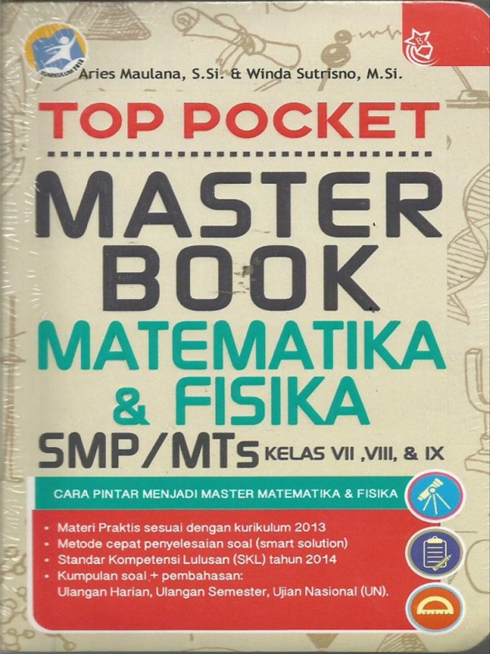 Top Pocket Master Book Matematika dan Fisika SMP/MTs Kelas VII, VIII, dan IX