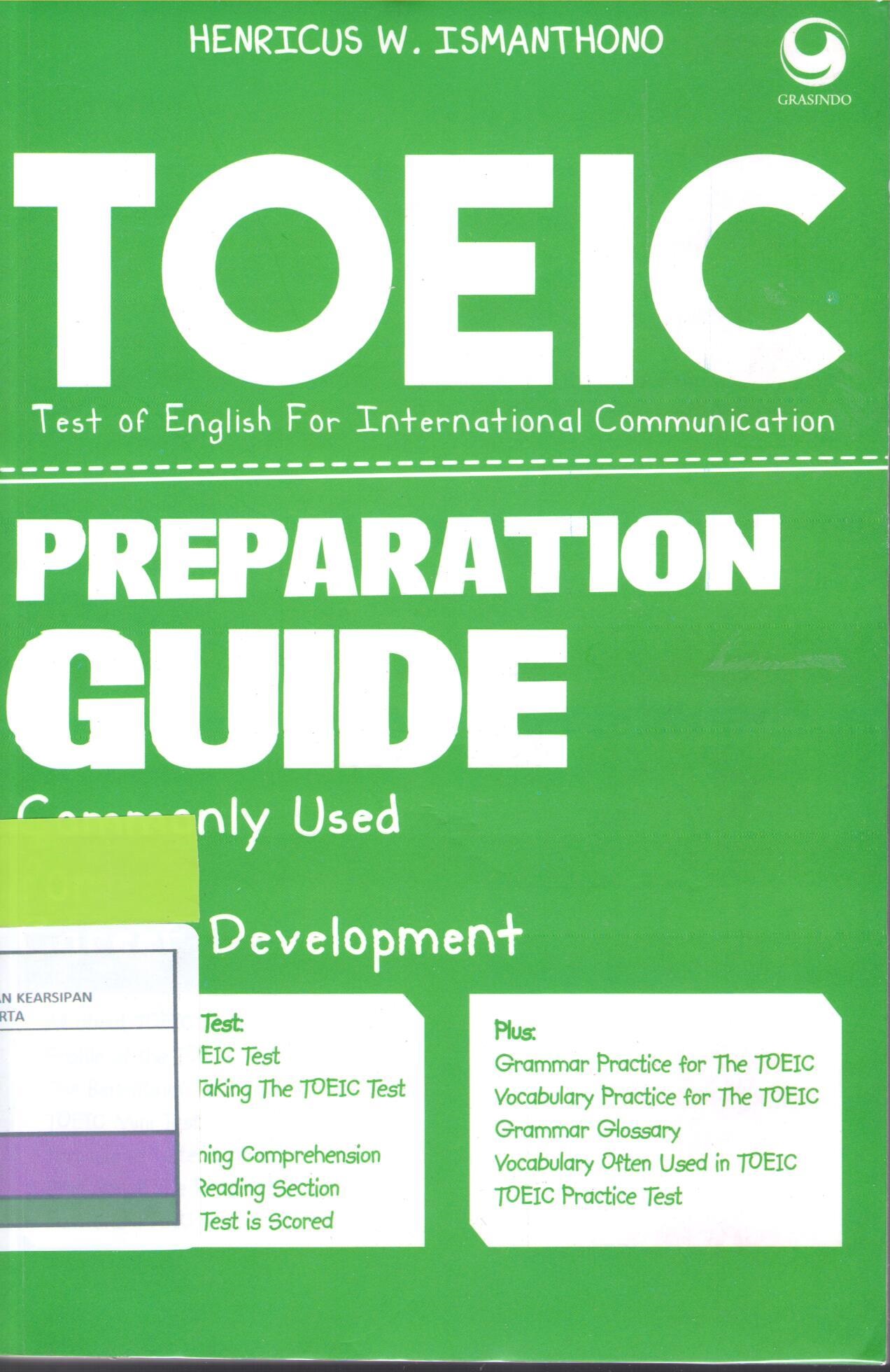 TOEIC Preparation Guide :  Commonly Used for Career Development